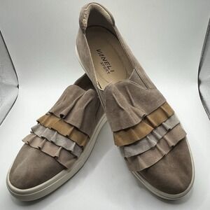 Vaneli Sport‎ Women's 9 Tan/Gray Suede Ruffle Casual Shoes